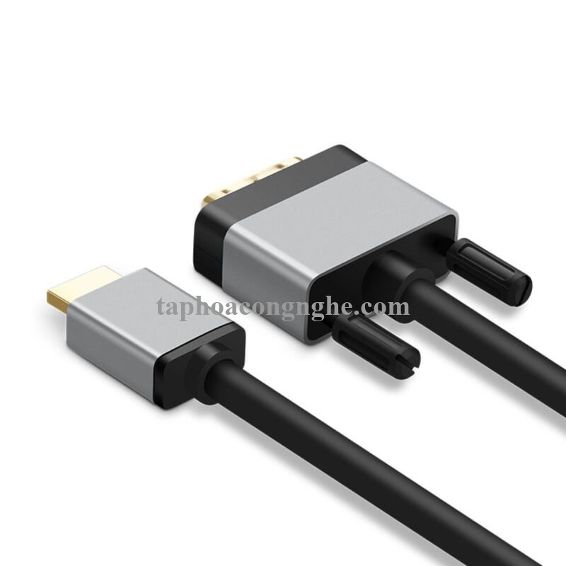 Ugreen 20889 5M màu Đen Cáp chuyển đổi HDMI sang DVI 24 + 1 thuần đồng cao cấp HD128 30020889